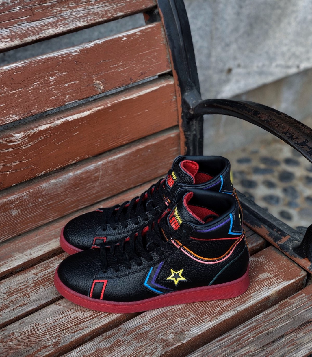 converse匡威proleathercny限定高帮牛皮板鞋可撕帆布鞋