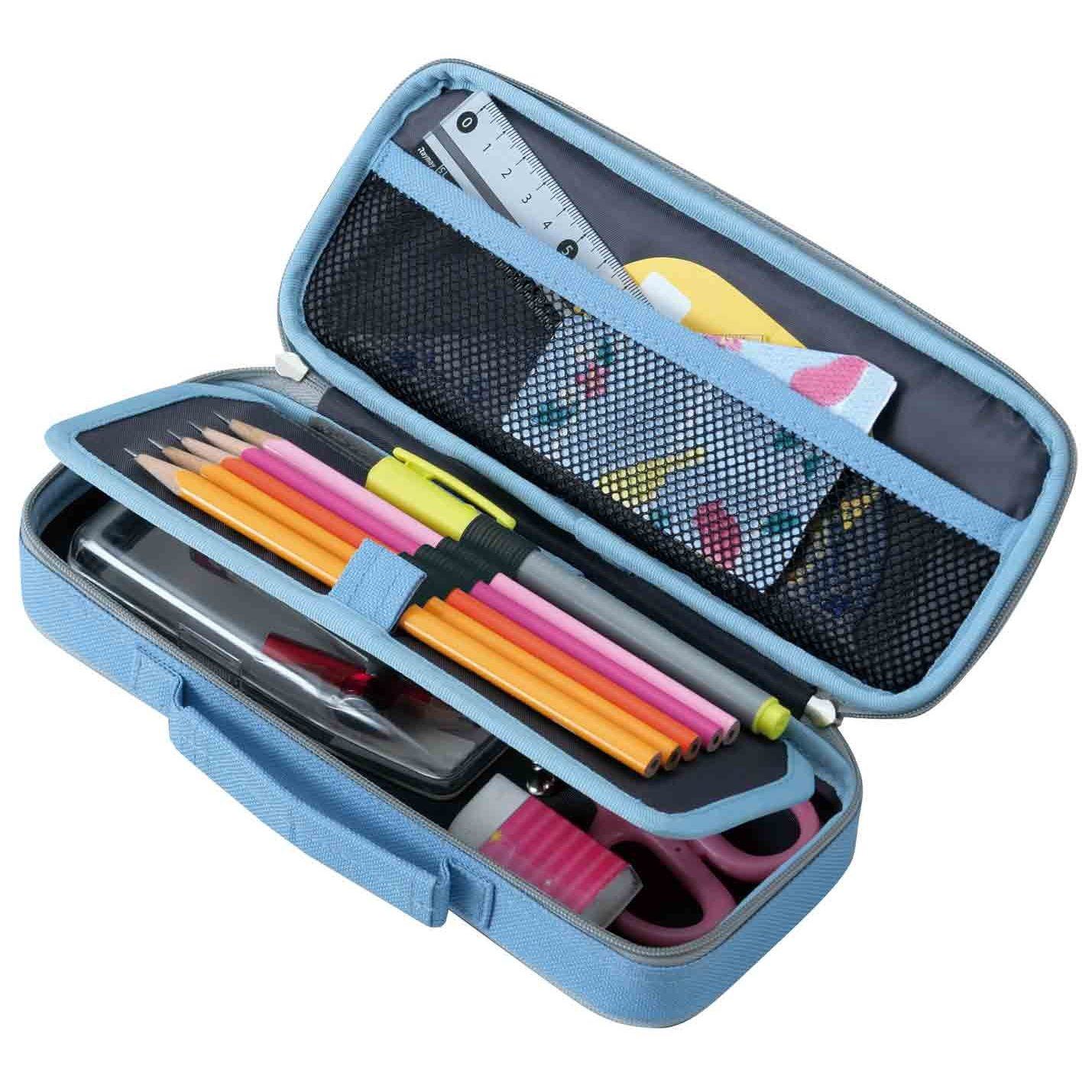 日本便携式笔盒笔水笔铅笔学生手提布制轻raymay涤纶笔袋