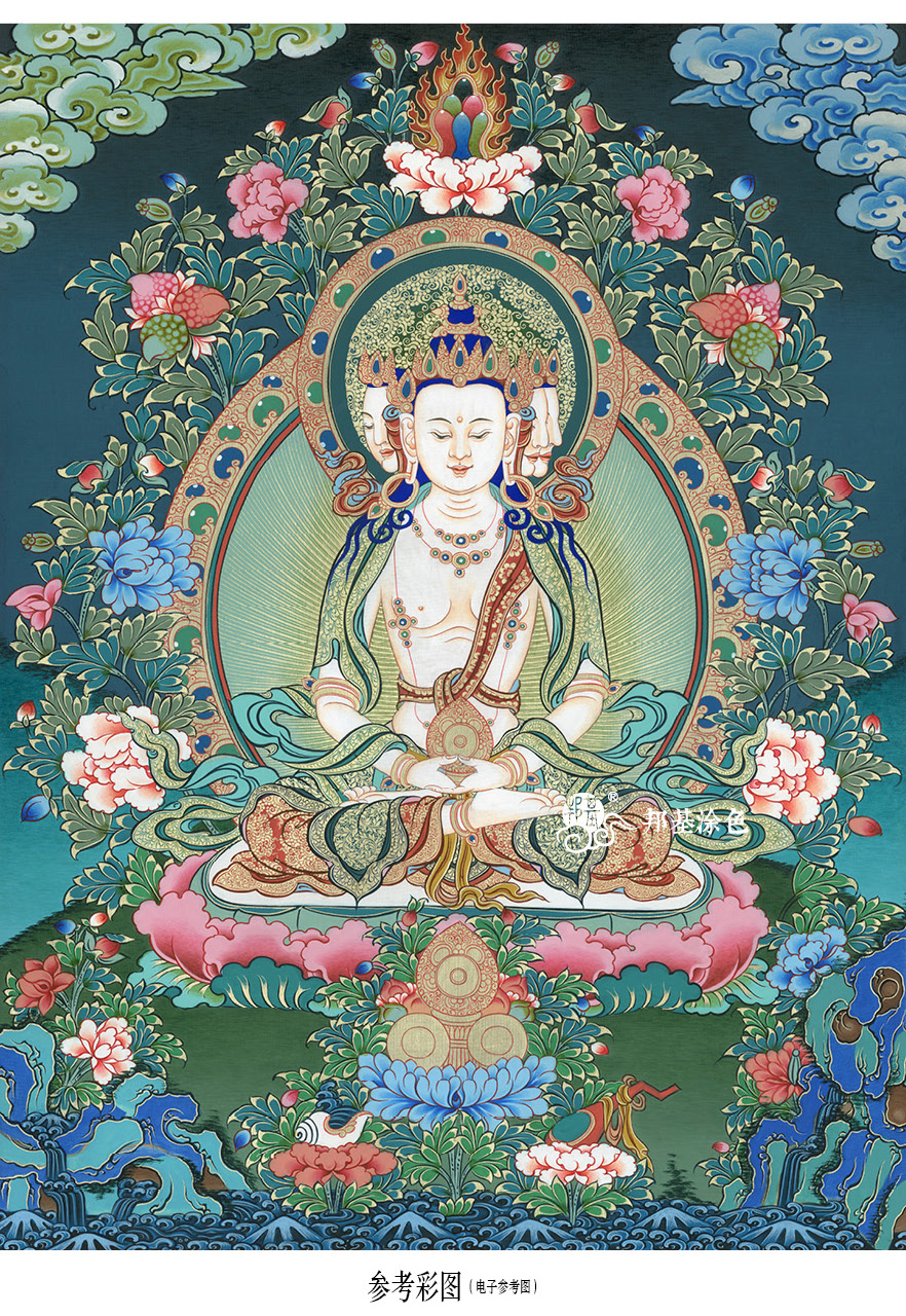 唐卡佛像涂色大日如来画稿diy手绘线稿自己diy