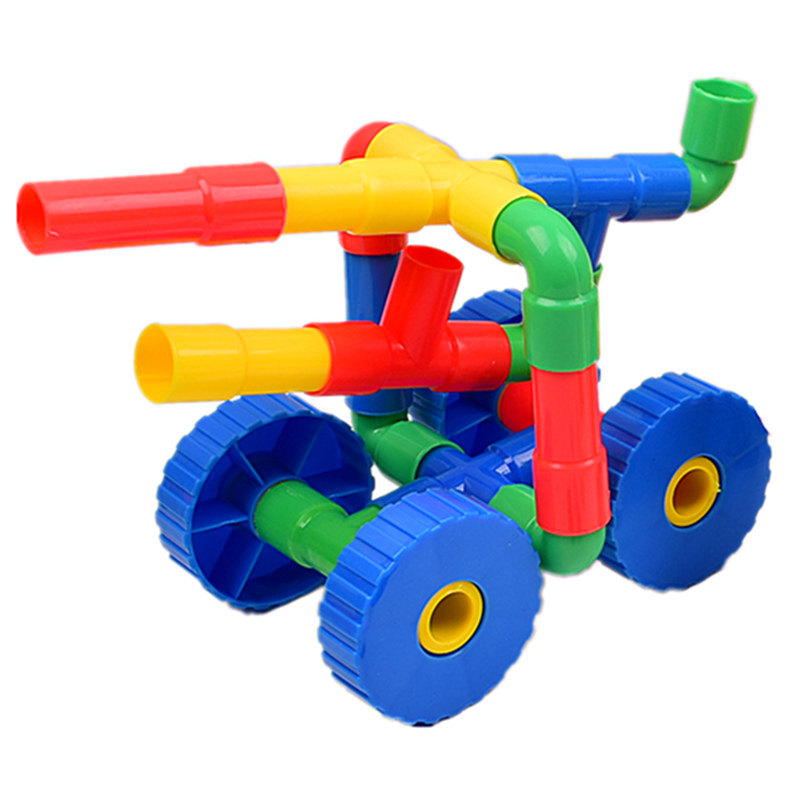 5斤散装管道积木儿童拼插塑料水管拼装玩具塑料积木