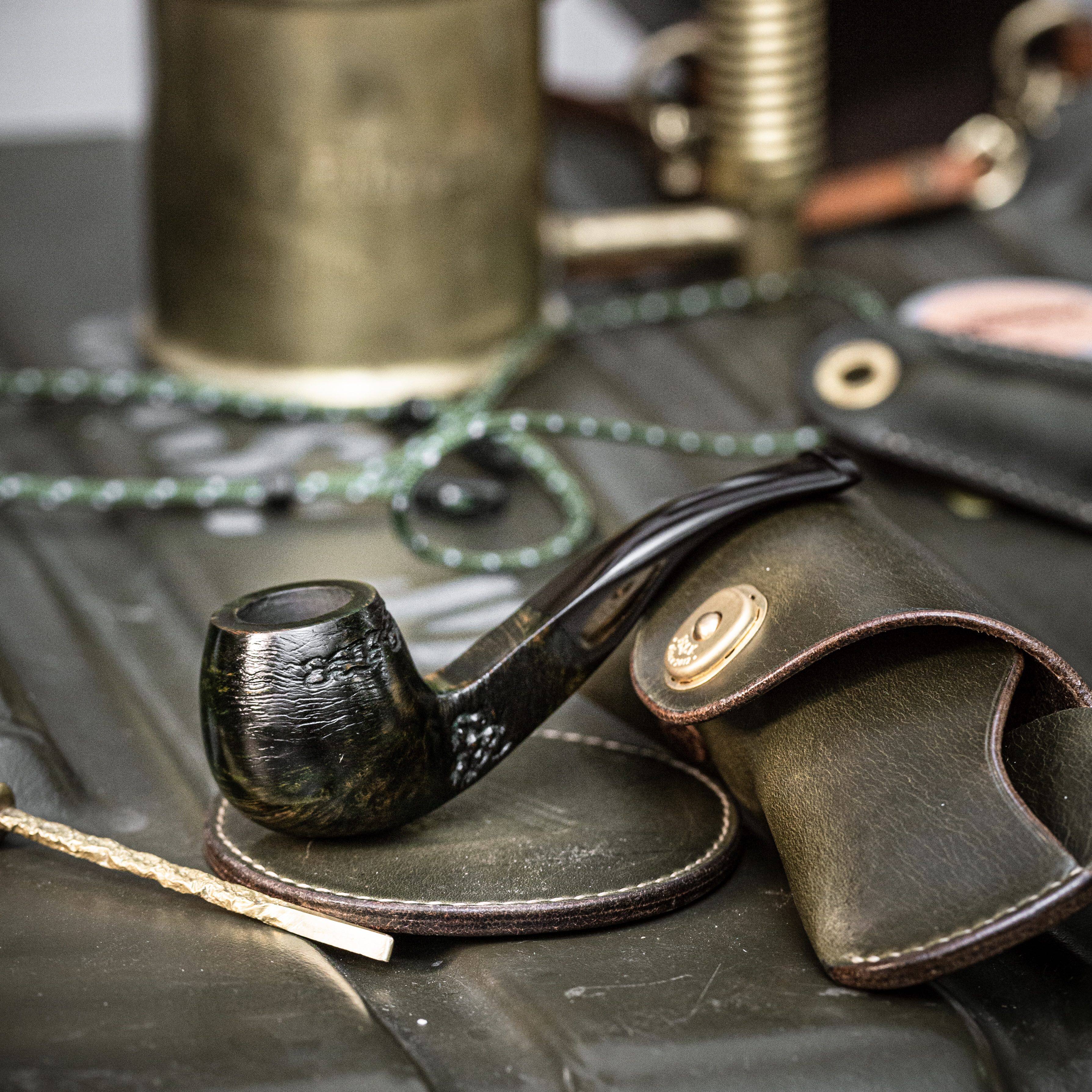 大汉复古美式绅士实木楠木石楠木烟斗进口弯斗烟斗