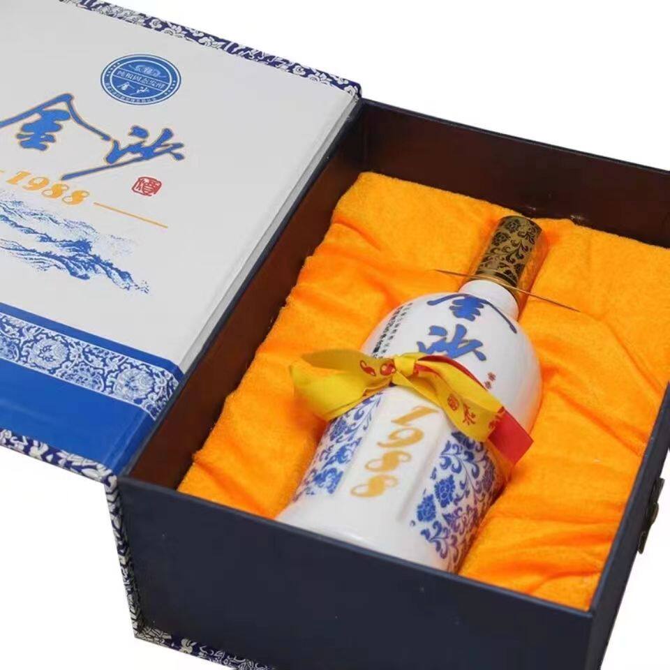 2012年陈年老酒金沙回沙1988银钻52度香型礼盒白酒