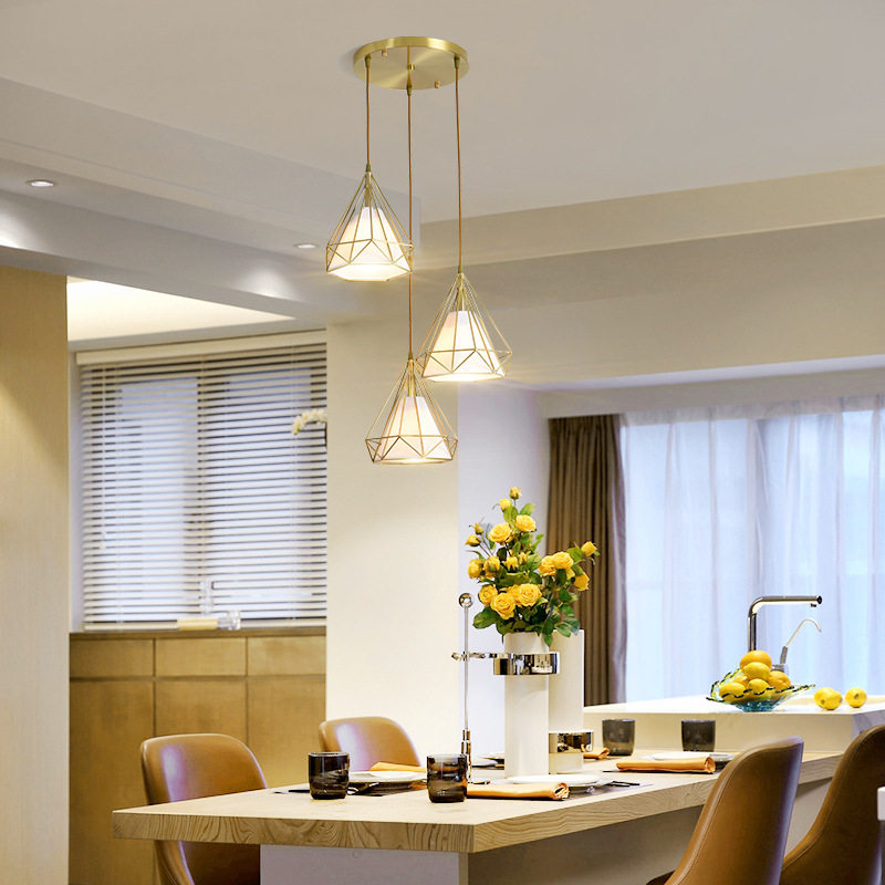 美式吧台暖光三色灯泡e27桌灯餐桌餐厅底盘餐厅吊灯