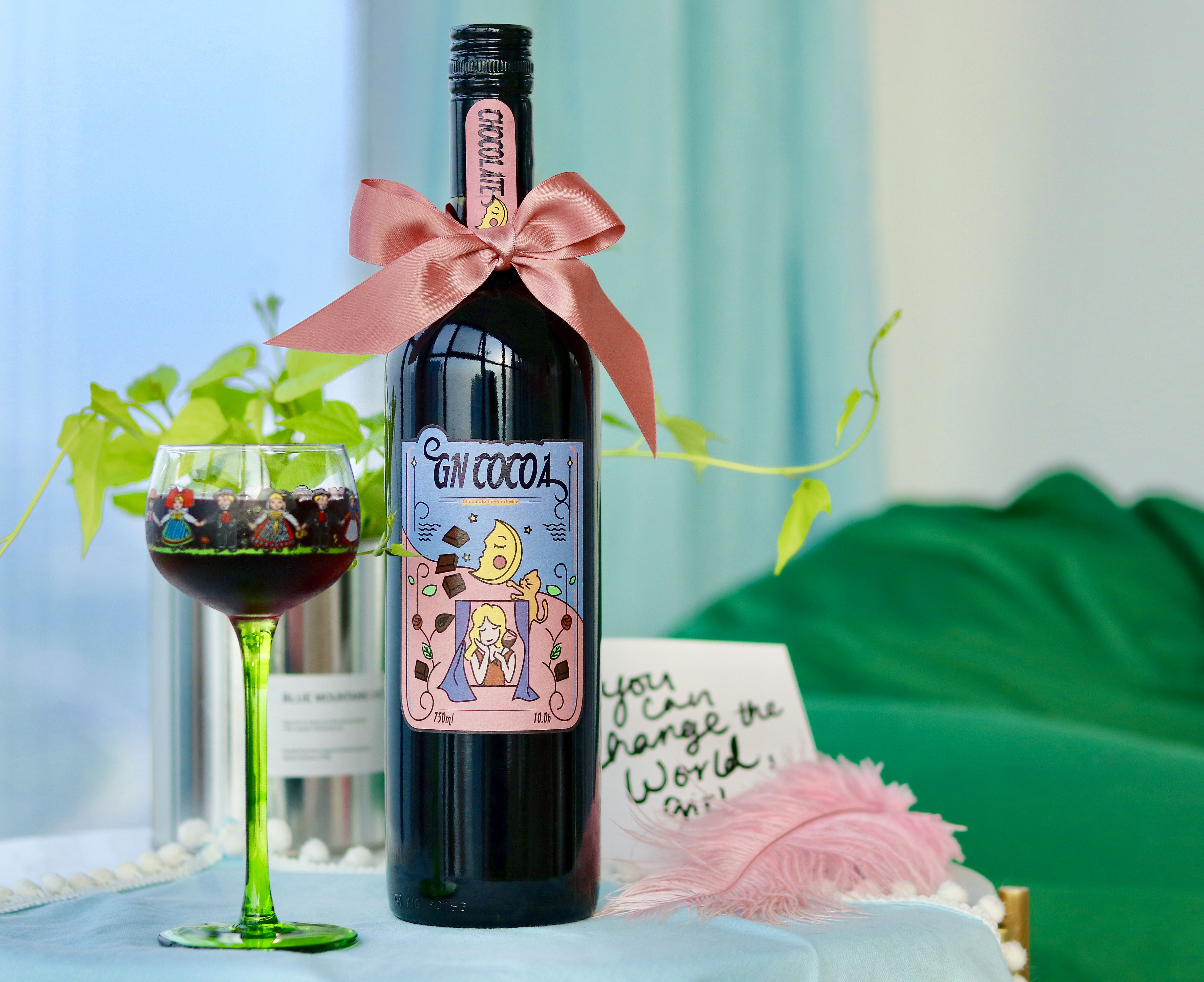 好喝的巧克力酒多种喝法巧克力甜红葡萄酒助眠晚安酒女生微醺酒