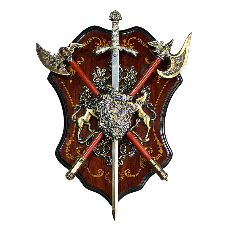 欧式创意家居酒吧网吧清吧装饰品挂件壁饰壁挂双斧壁饰