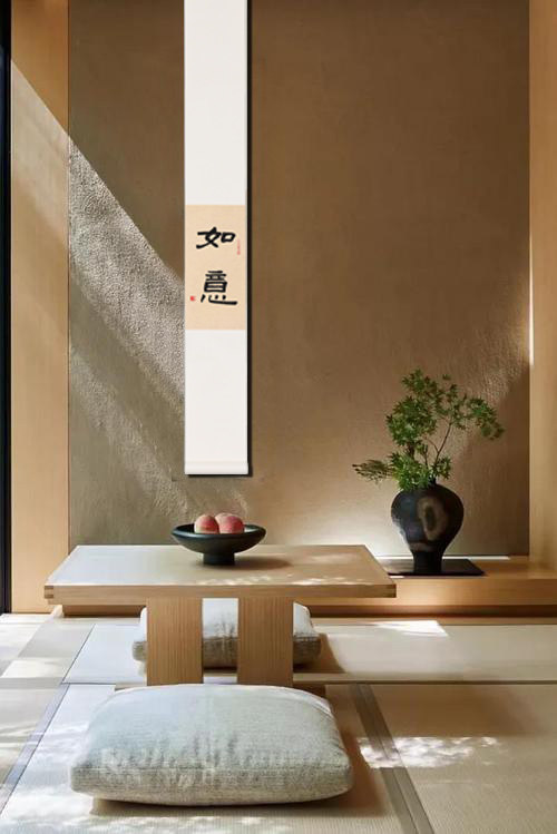 装裱书画虫二新中式禅意玄关宋式装饰画日式卷轴国画