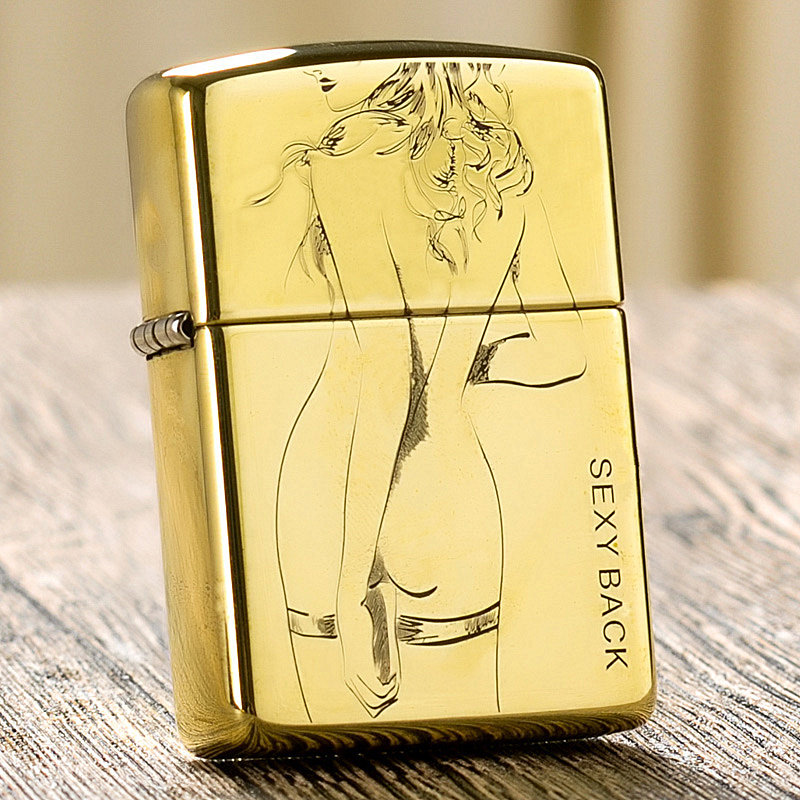 美国原装正版zippo打火机正品古银美女背影女郎zippo