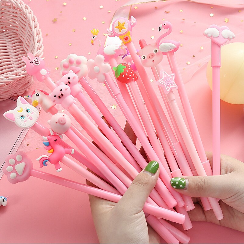 网红中性笔抖音仙女学生可爱超萌创意少女心爆棚 笔高颜值黑水笔 - 爱