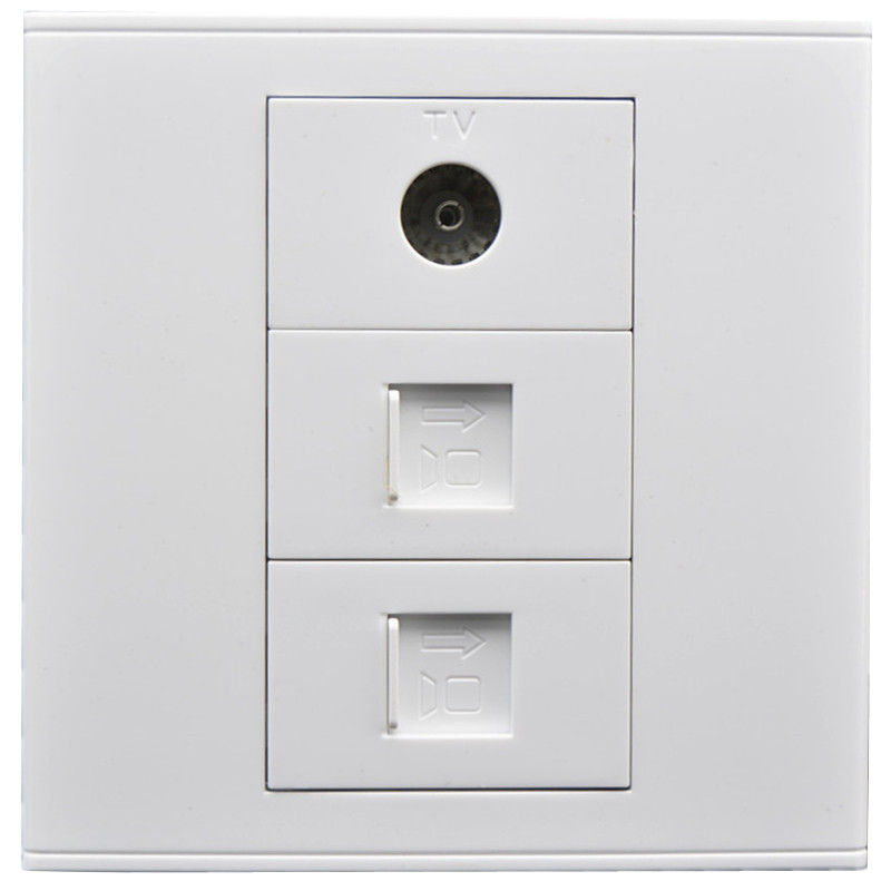 网络面板闭路电视宽带rj45六类电视tv千兆插座电脑电视插座