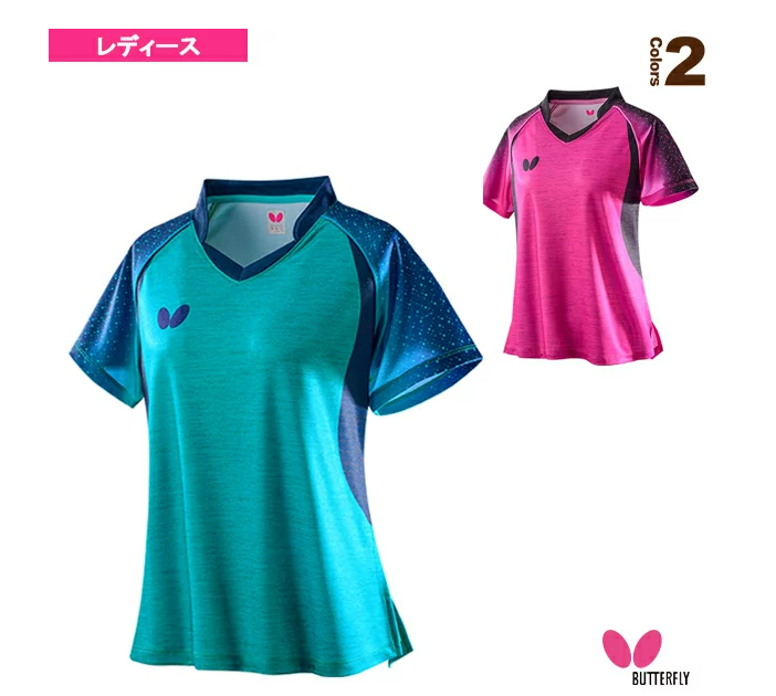 日本jp新款butterfly蝴蝶女款专业乒乓球短袖球服乒乓球服