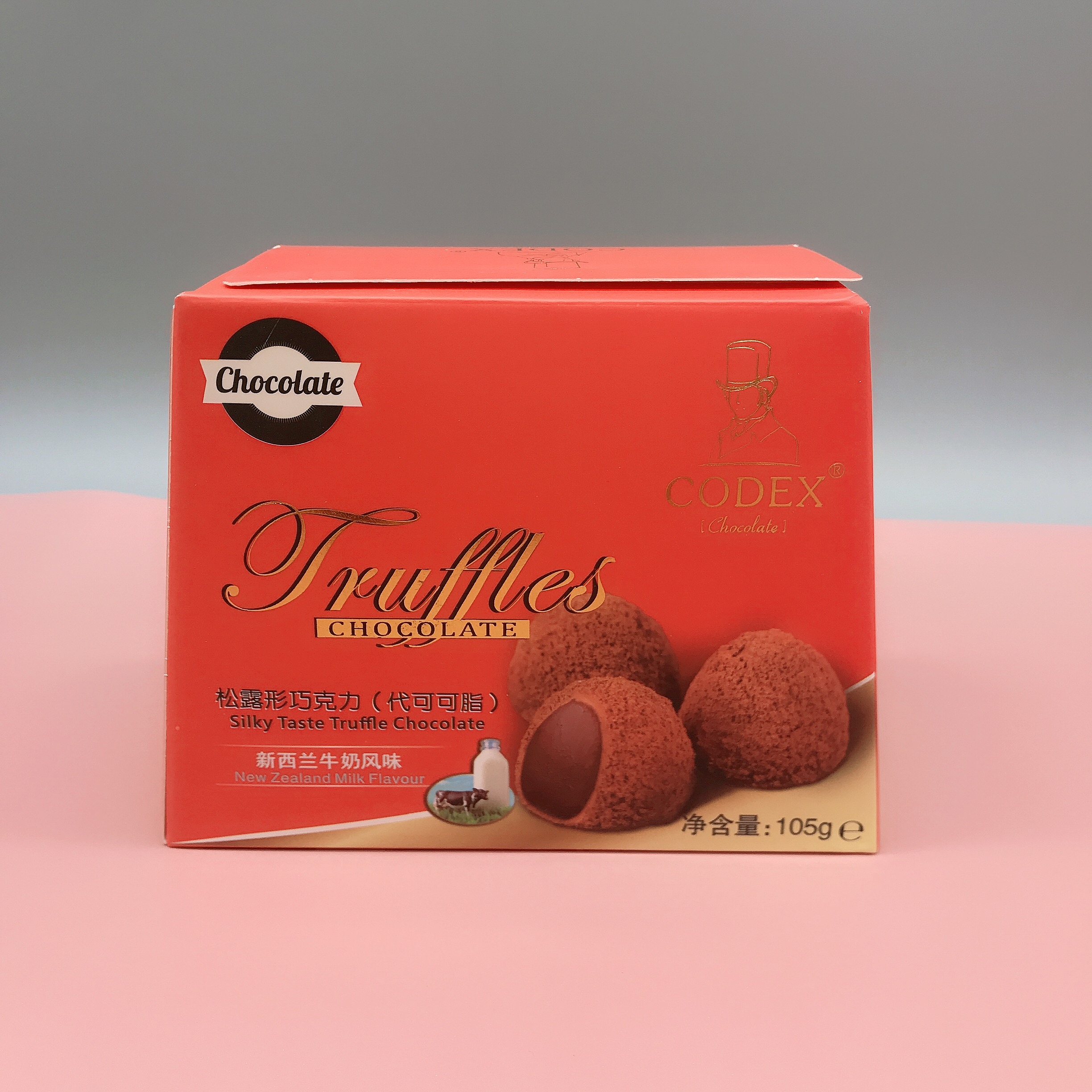 英国品牌codex库德士松露形巧克力105g拿铁/新西兰牛奶/黑松露