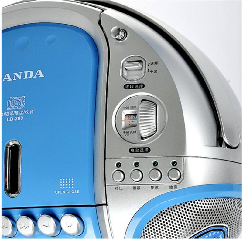 200手提cd机收录机磁带机复读机面包机便携式 panda 熊猫cd 录音机