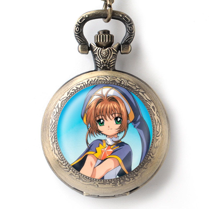 卡通翻盖怀表百变变小樱日软妹配饰学生动漫怀表