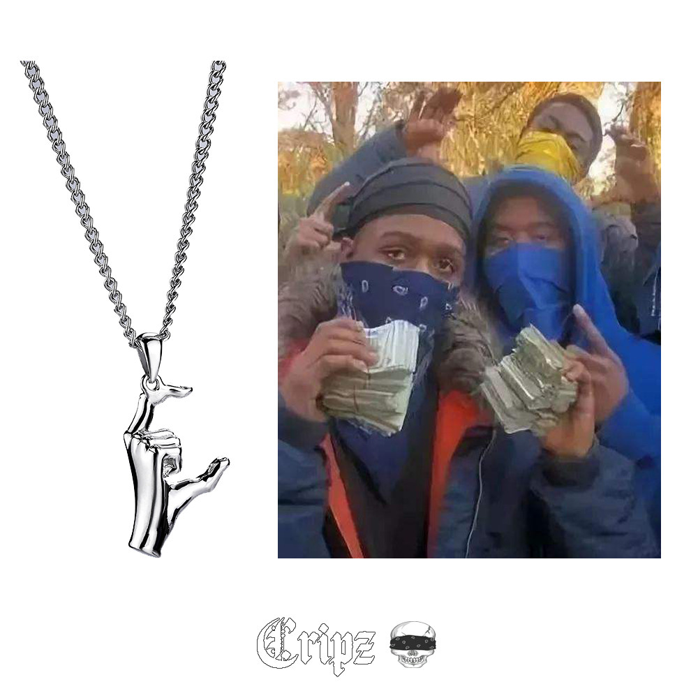 westcoast手势gangsta chicano hiphop 匪帮墨西哥风西海岸项链男