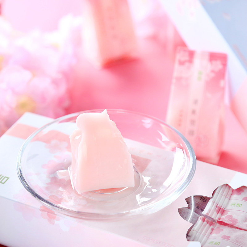 和风细语淘吉樱花果冻布丁酒冻高颜值粉色少女果冻