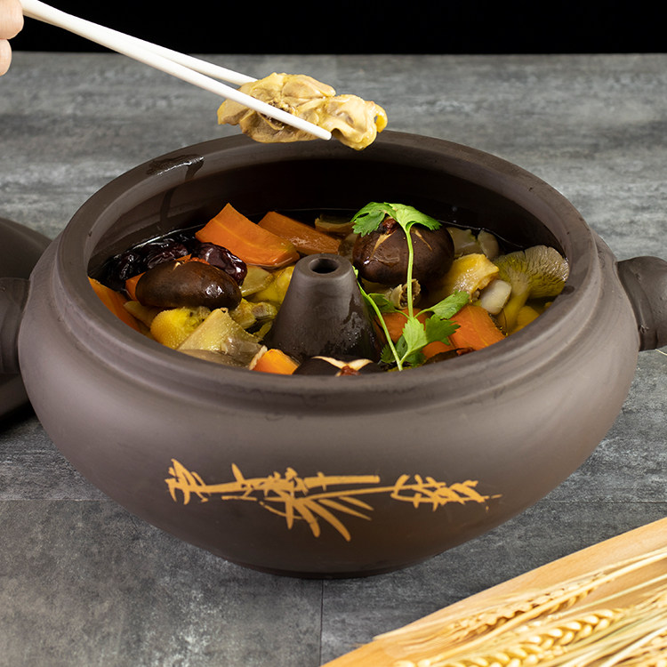 高质量特色特产汽锅陶瓷紫砂气锅家用滋补养生汽锅