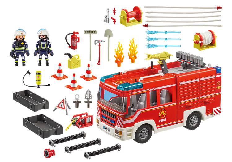 playmobil摩比世界消防员男孩6岁积木拼插塑料欧洲塑料积木