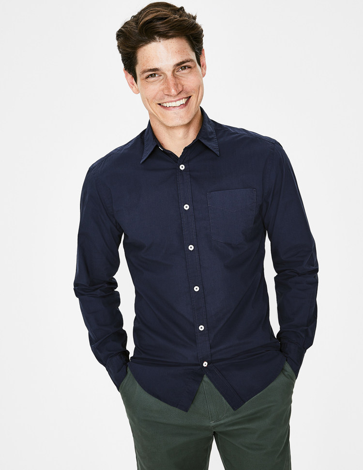 棉布长袖男装衬衫英伦绅士休闲衬衣衬衫