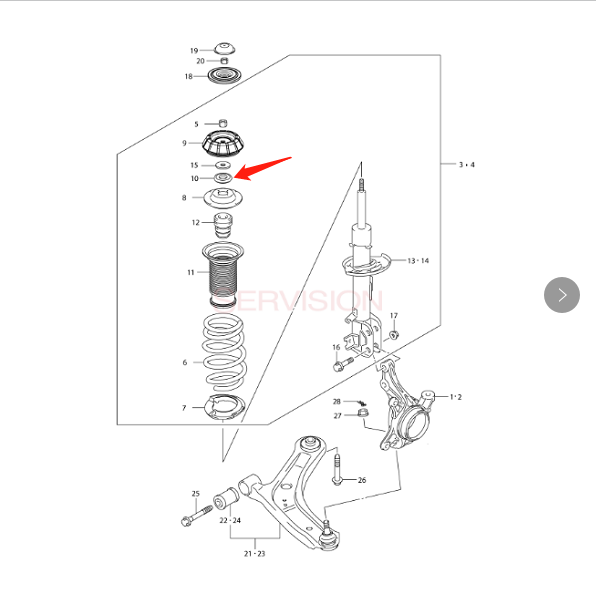轴承适配长安铃木锋驭骁途启悦维特拉减震器平面压力轴承