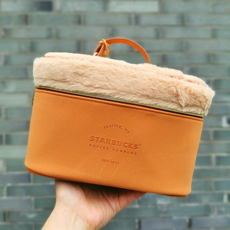 星巴克包毛绒包可单肩毛绒福袋2021年背包粉暖花暖购物袋