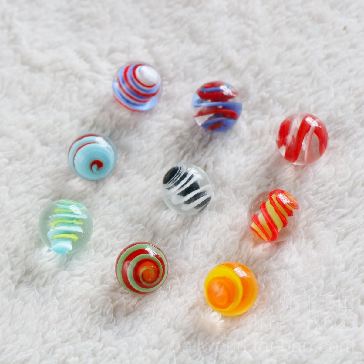 闪电系列玻璃珠精彩彩球儿童玩具花瓶装饰弹珠怀旧水晶珠