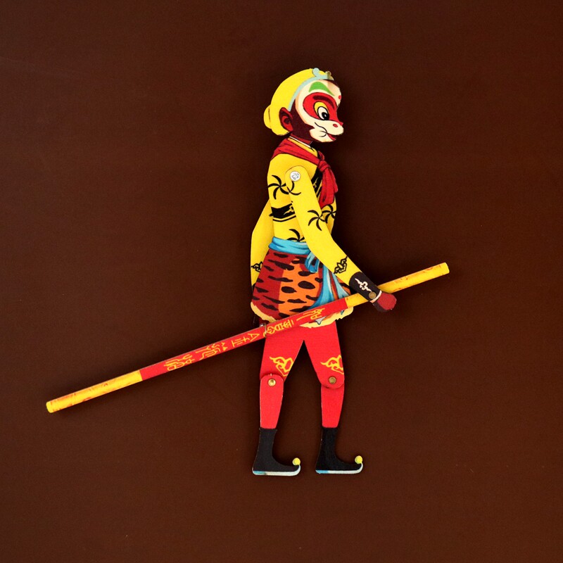 特色手工艺品玩具单手影人皮影戏表演道具手工西游记皮影