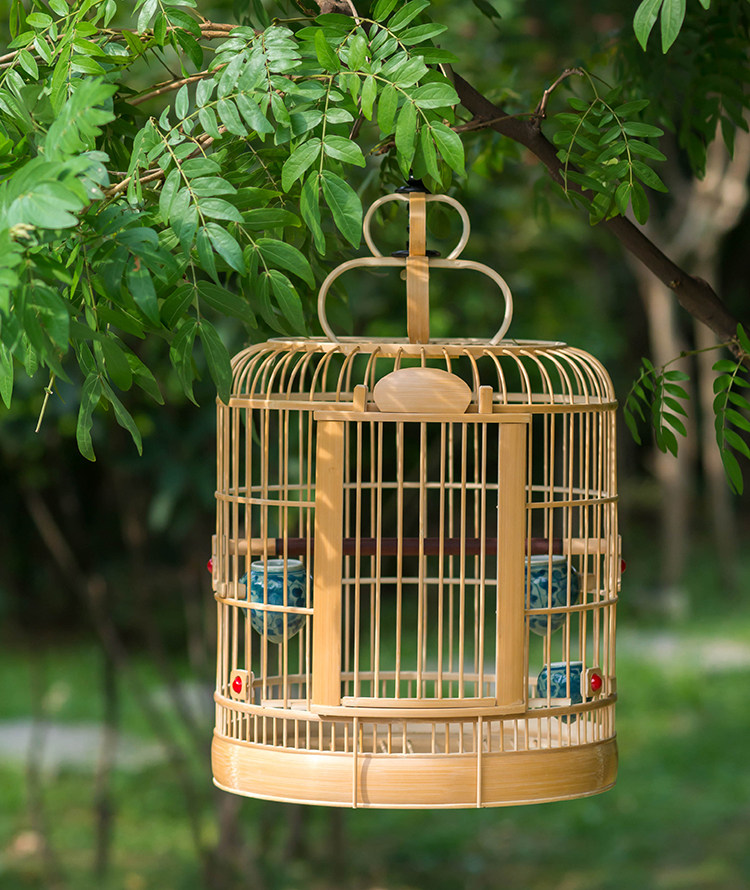 老料四川画眉画眉鸟鸟笼成都竹制八哥全套特价笼子