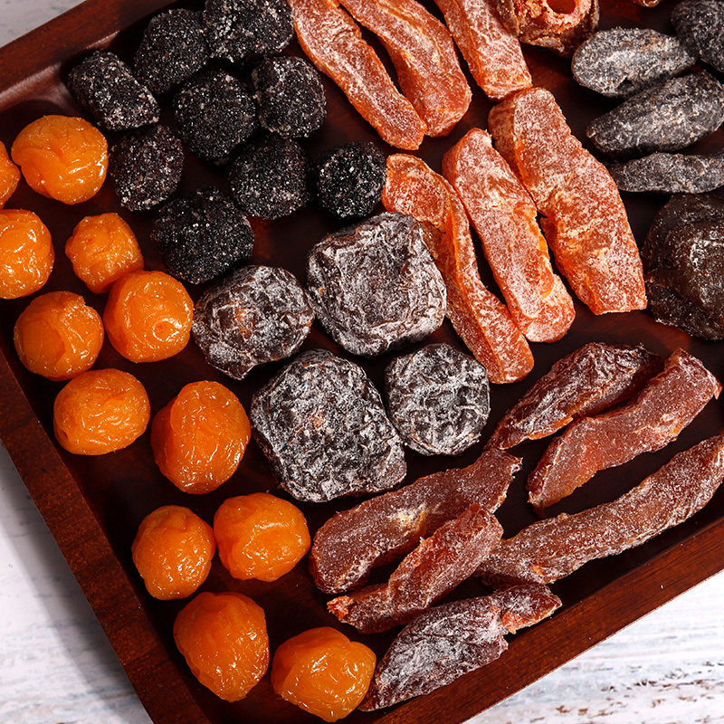 话梅泉利蜜饯条蜜李饼老婆橄榄丝淡盐津桃肉梅类制品