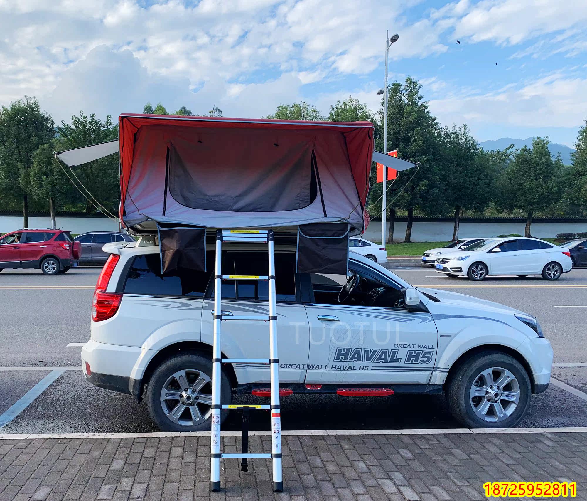 越野越野车车顶野营帐篷蓬加固定托架横杆户外车顶帐篷