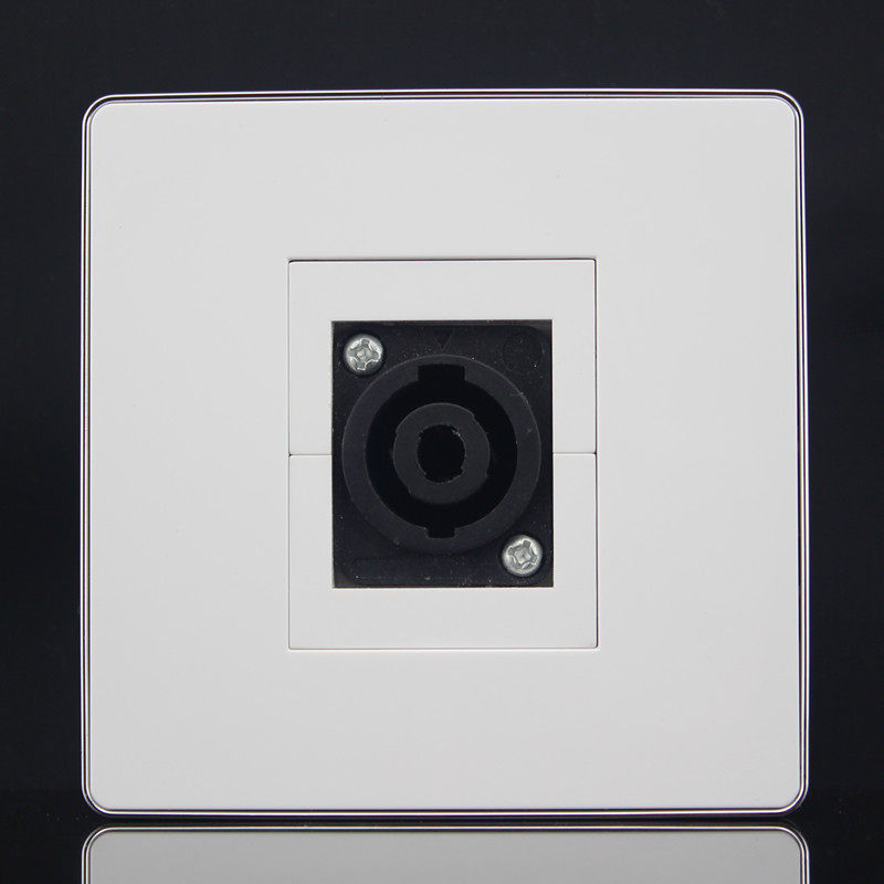 舞台音箱插座银边面板专业音响摇杆墙插音频插座