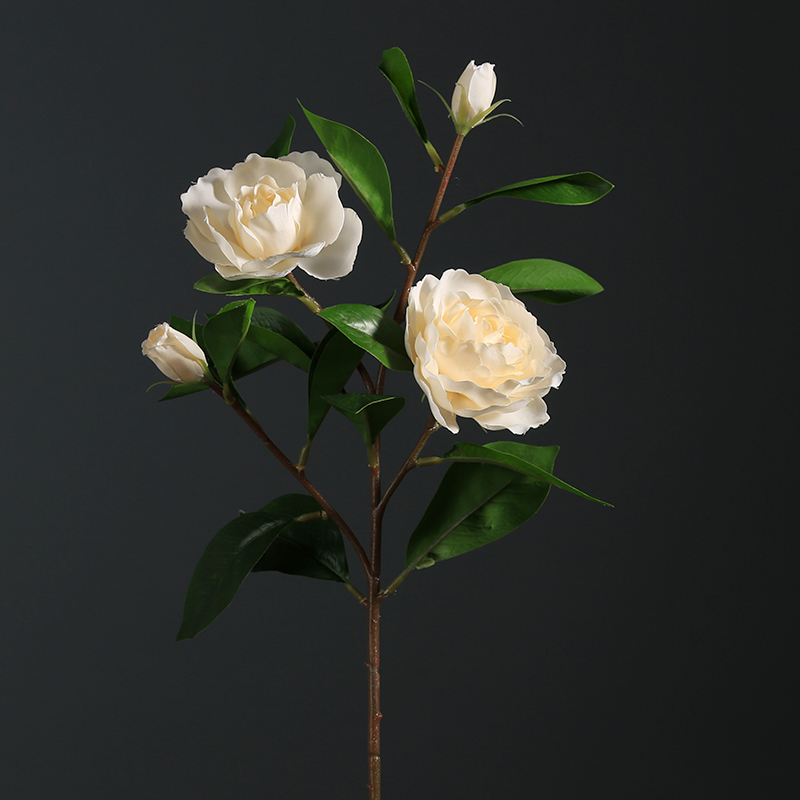 仿真栀子花假花绢花家居装饰客厅餐桌花瓶插花山茶花仿真花