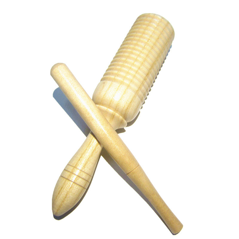 教具幼儿园奥尔夫音乐加沟螺纹单响筒可作刮蛙蛙鸣打击乐器