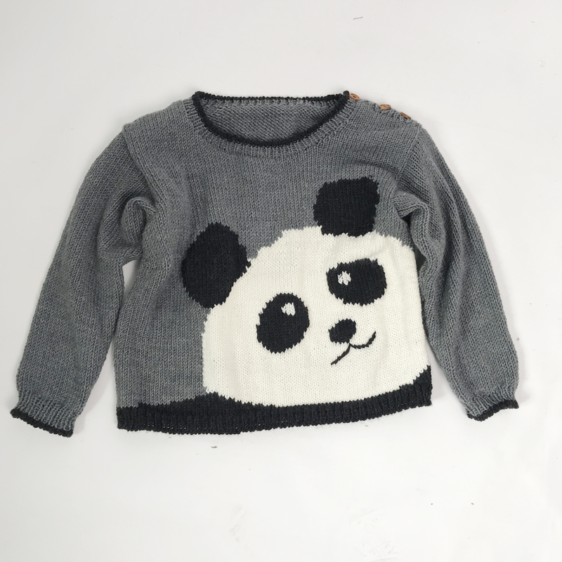 编织兔兔高清视频熊猫宝宝儿童毛衣diy棒针羊毛毛线