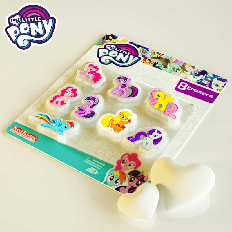 小马宝莉橡皮擦8个卡通可爱橡皮儿童幼儿宝宝学生卡通造型橡皮