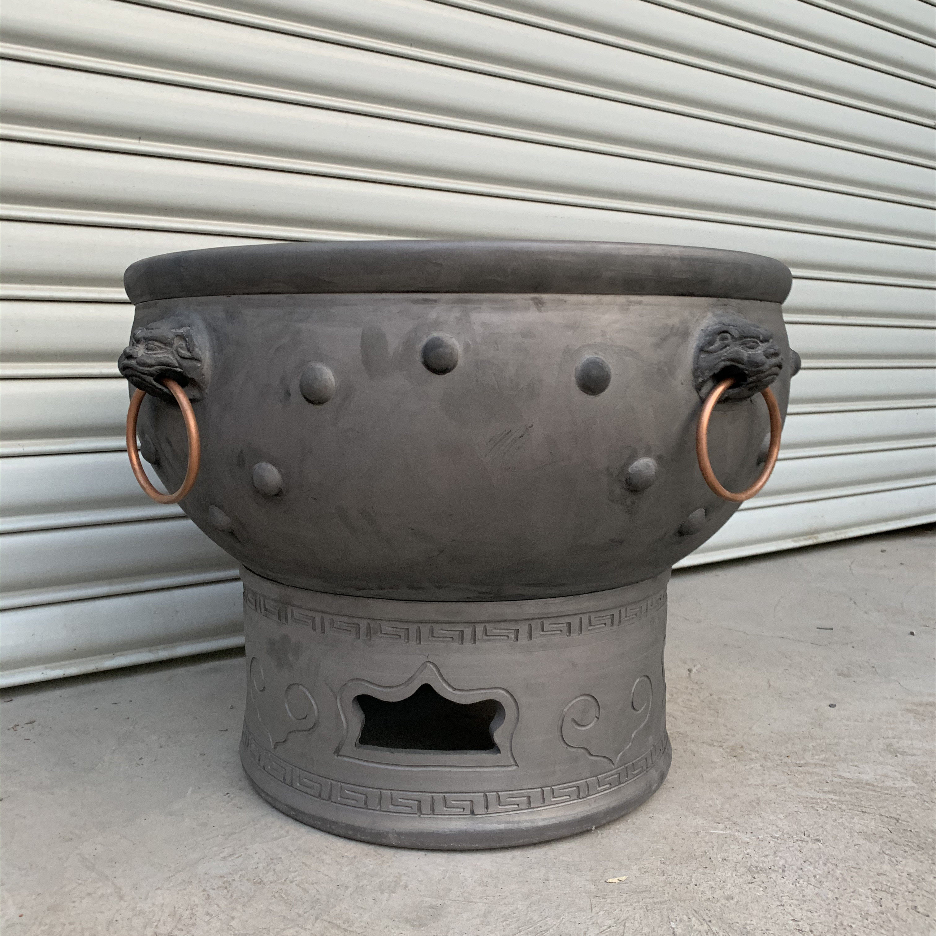 鱼缸养鱼瓦缸瓦盆泥盆陶瓷老北京鱼虎头古法桌面缸