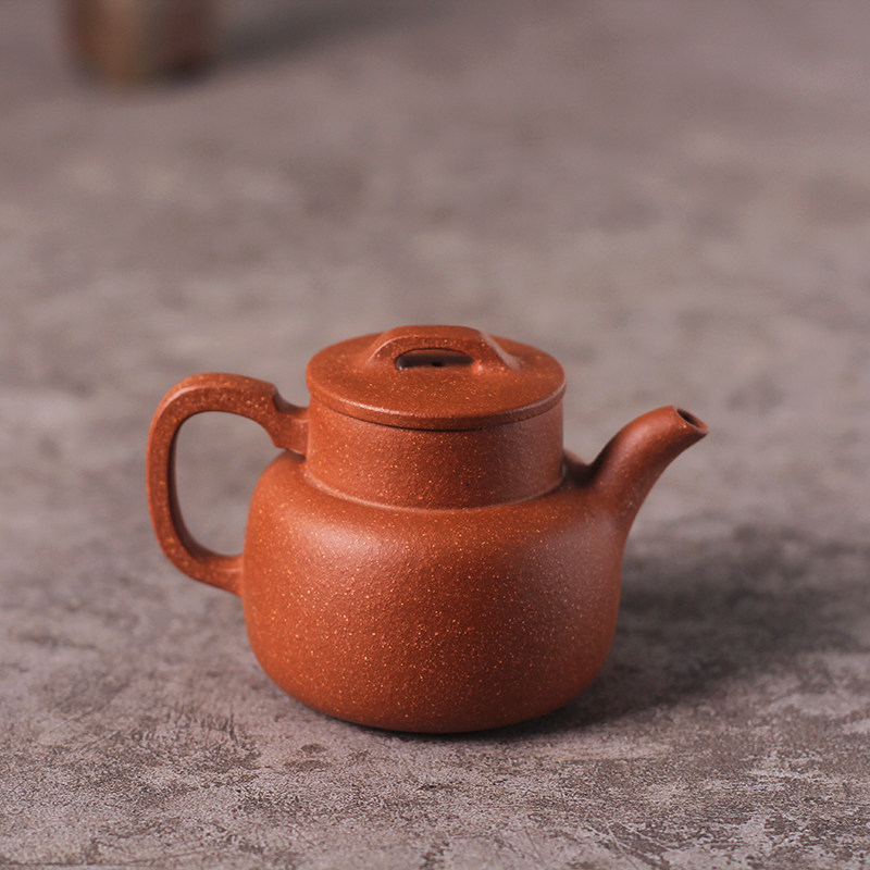 驯砂记手工紫砂壶红降坡泥汉罐150cc紫砂茶壶茶具茶壶