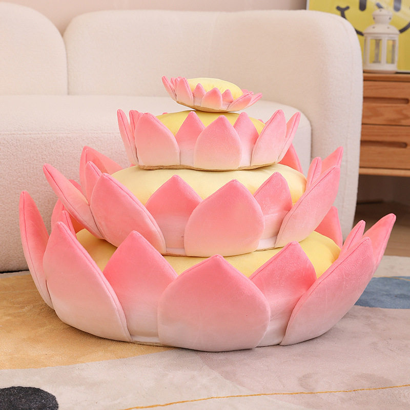 创意好运连连莲花坐垫 打坐蒲团想开了荷花莲花台
