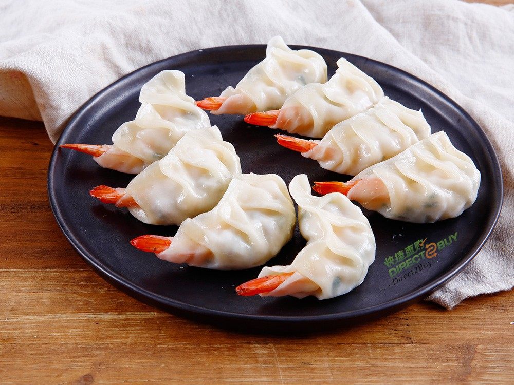 asianchoice亚洲优选速冻凤尾虾煎饺带蘸料185g水饺