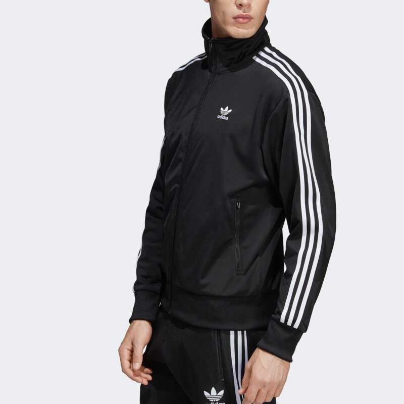 adidas阿迪达斯三叶草黑白经典三条运动休闲外套夹克dv1530运动茄克