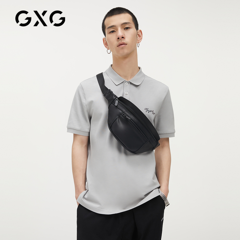 GXG男包【生活系列】斜挎包男小包夏季运动大容量单肩腰包胸包男