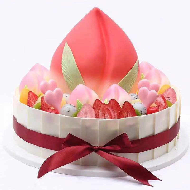 生日蛋糕老人长辈祝寿个性创意定制奶油寿桃新鲜新鲜生日蛋糕