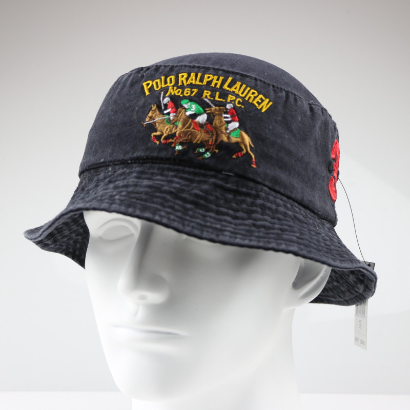 保罗马术刺绣可折叠纯棉渔夫帽休闲百搭潮人平顶盆帽遮阳防晒帽子