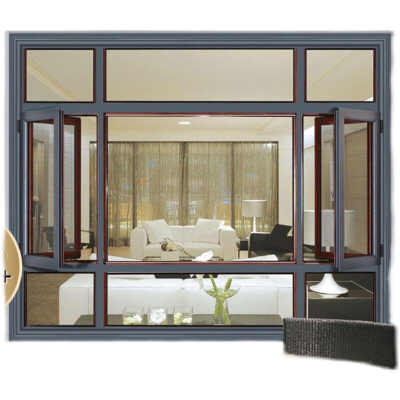 断桥门窗系统铝合金隔音落地窗户阳台玻璃阳光房铝材