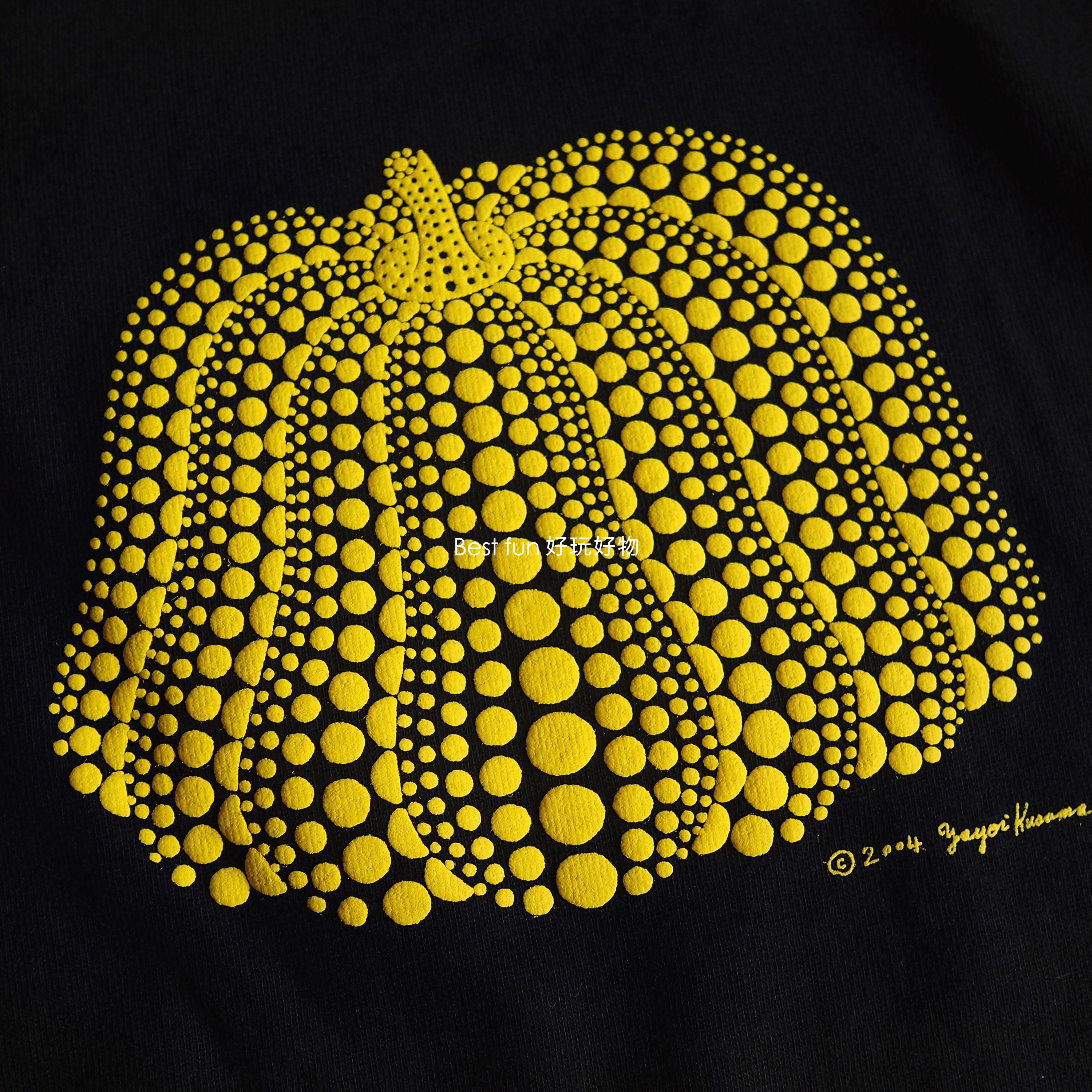 日本进口草间弥生yayoikusama金箔波点南瓜男女t恤