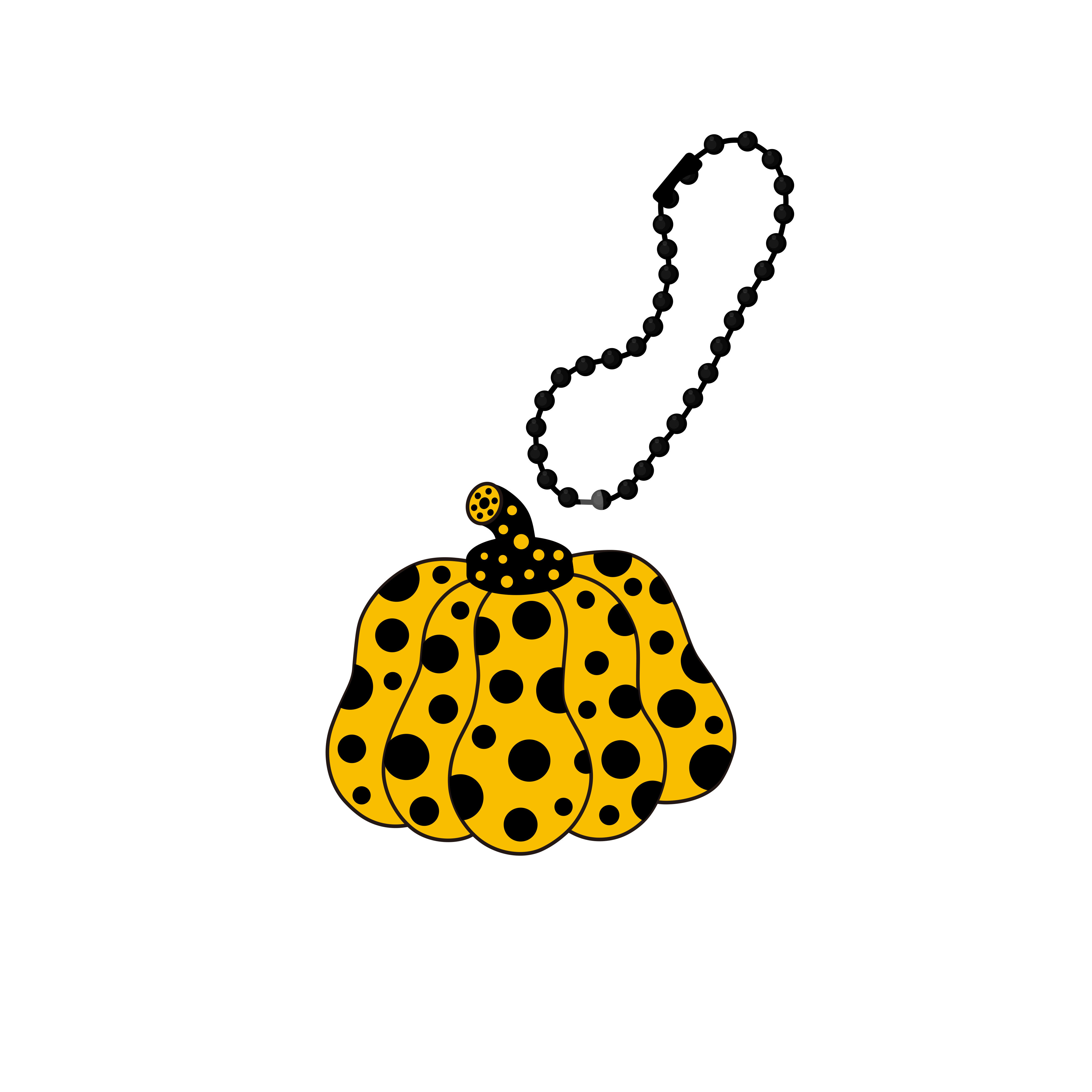 原创设计草间弥生南瓜波点艺术图案亚克力挂件包挂件