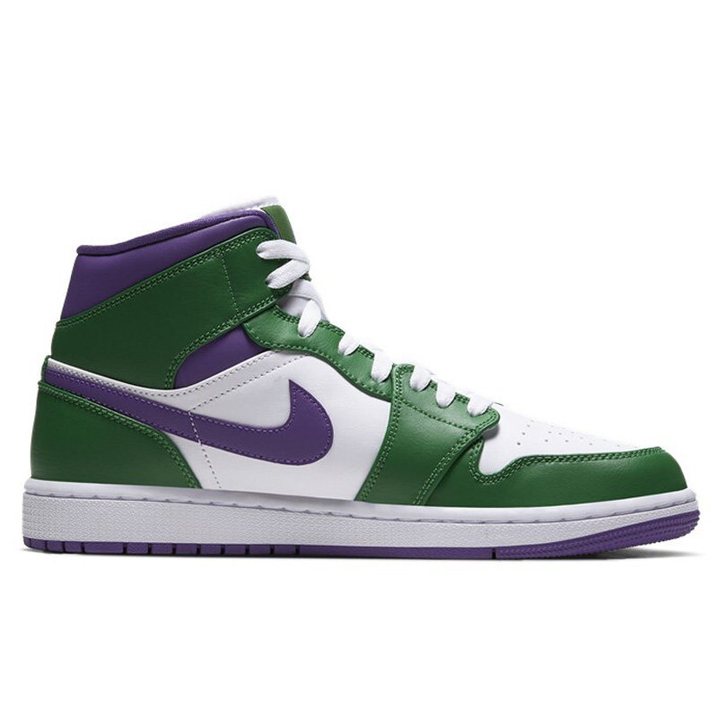 耐克男鞋airjordan1mid绿巨人白绿脚趾运动篮球鞋554724300
