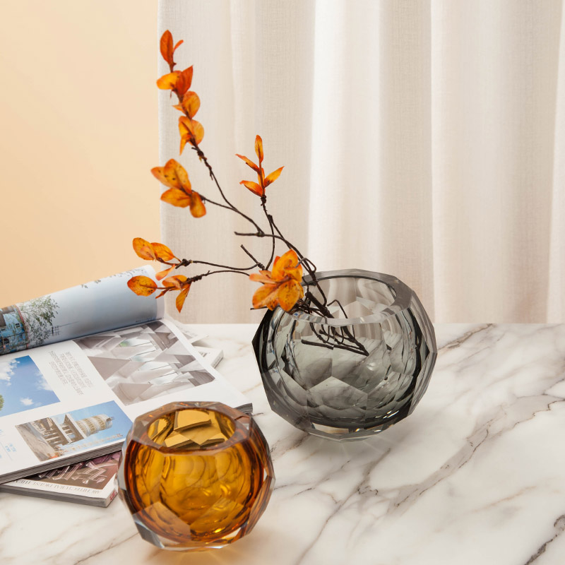 简约琉璃花瓶花器客厅窗台书房桌面透明插花花瓶