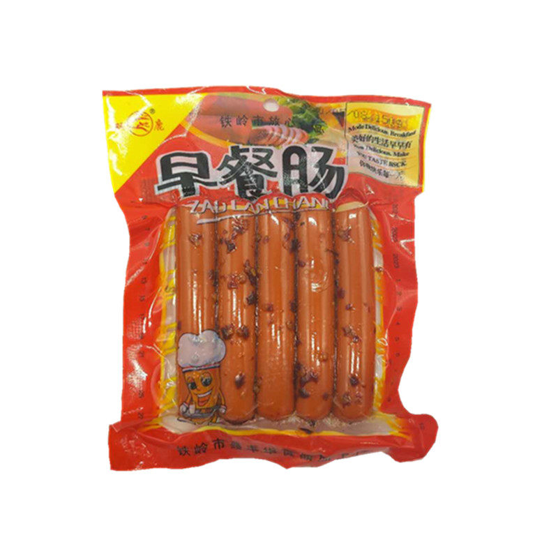 网红食品双鹿早餐灌肠香肠150克休闲零食双层包装即食肠类