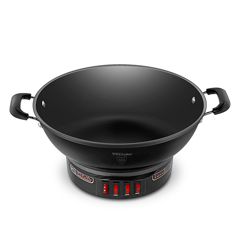 荣事达电炒菜锅铸铁多功能电蒸炖锅一体式家用电热炒锅