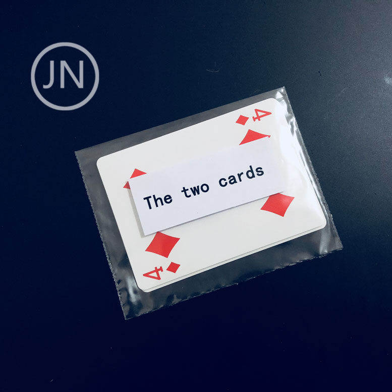 扑克魔术道具近景2张thetwocards变脸魔术道具